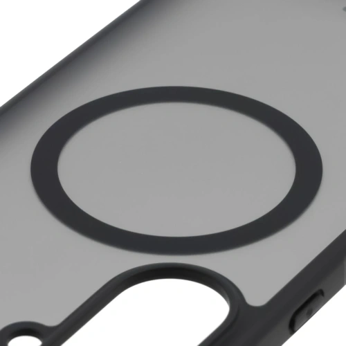 Etui z pierścieniem magnetycznym Bizon Case MatteO do Samsung Galaxy A57 5G przydymione-czarne