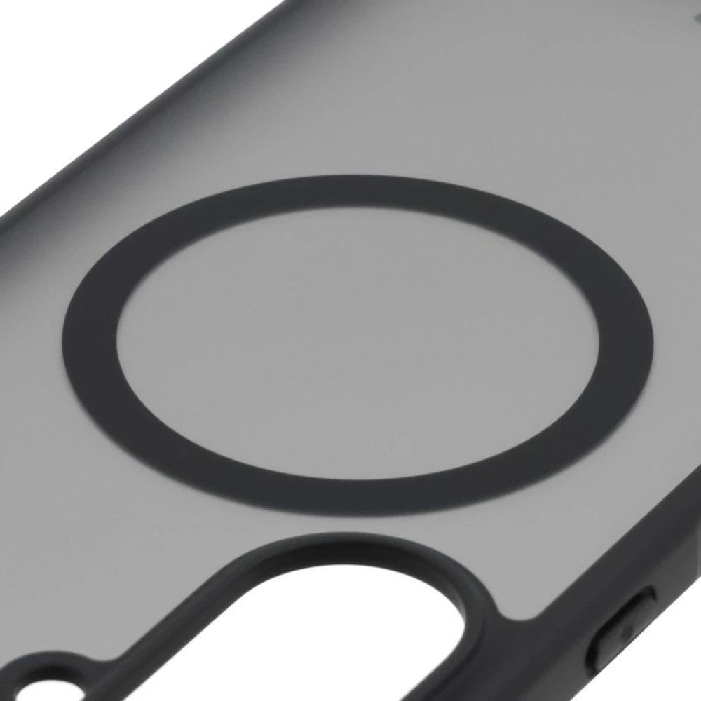 Etui z pierścieniem magnetycznym Bizon Case MatteO do Samsung Galaxy A57 5G przydymione-czarne