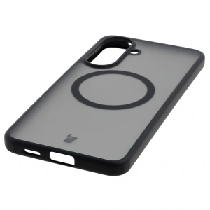 Etui z pierścieniem magnetycznym Bizon Case MatteO do Samsung Galaxy A57 5G przydymione-czarne