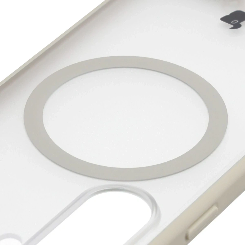 Etui z pierścieniem magnetycznym Bizon Case MatteO do Samsung Galaxy S26 przydymione-beżowe