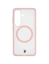 Etui z pierścieniem magnetycznym Bizon Case MatteO do Samsung Galaxy S26 przydymione-jasnoróżowe