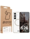 Etui z pierścieniem magnetycznym Bizon Case MatteO do Samsung Galaxy S26+ Plus przydymione-beżowe