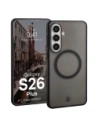 Etui z pierścieniem magnetycznym Bizon Case MatteO do Samsung Galaxy S26+ Plus przydymione-czarne
