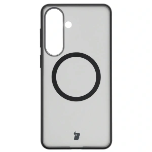 Etui z pierścieniem magnetycznym Bizon Case MatteO do Samsung Galaxy S26+ Plus przydymione-czarne