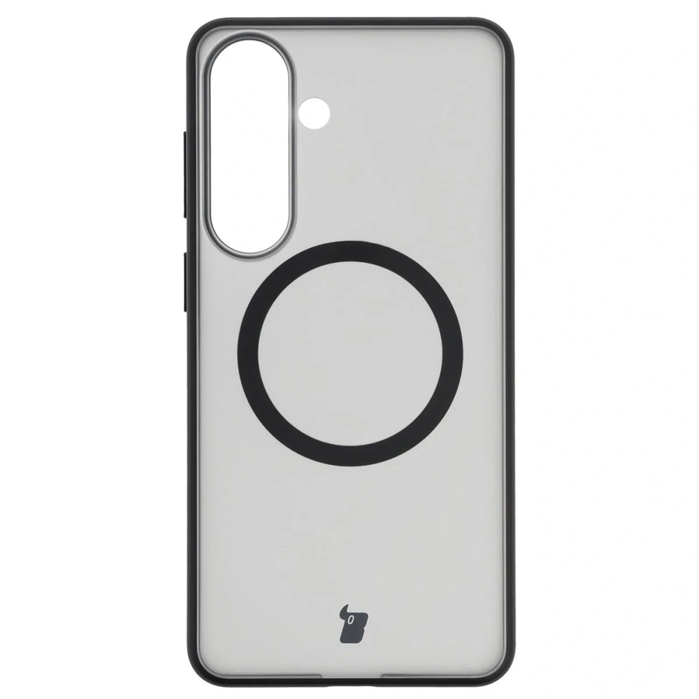 Etui z pierścieniem magnetycznym Bizon Case MatteO do Samsung Galaxy S26+ Plus przydymione-czarne