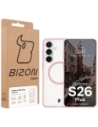 Etui z pierścieniem magnetycznym Bizon Case MatteO do Samsung Galaxy S26+ Plus przydymione-jasnoróżowe