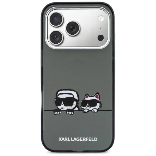 Etui Karl Lagerfeld IML Karl & Choupette Peekaboo Logo MagSafe do Apple iPhone 17 Pro Max czarny