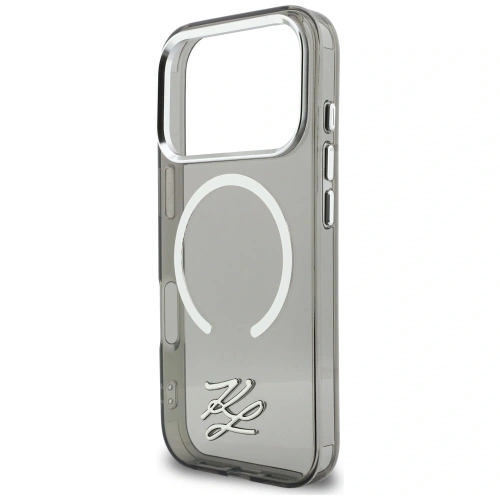 Etui Karl Lagerfeld IML KL Script Logo MagSafe do Apple iPhone 17 Pro czarny