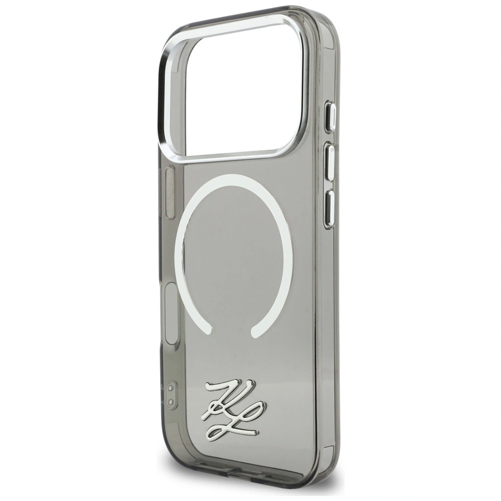 Etui Karl Lagerfeld IML KL Script Logo MagSafe do Apple iPhone 17 Pro czarny