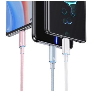 Kabel USAMS Cloud Series US-SJ658 6A USB-A / USB-C 1.2m różowy