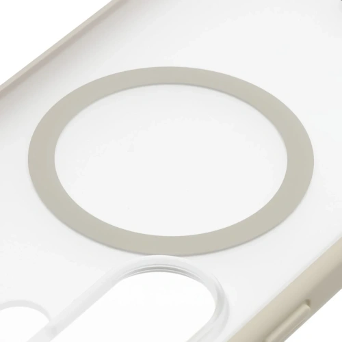 Etui z pierścieniem magnetycznym Bizon Case MatteO do Samsung Galaxy S26 Ultra przydymione-beżowe