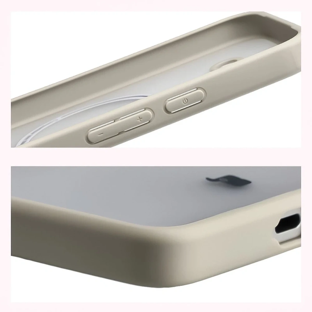 Etui z pierścieniem magnetycznym Bizon Case MatteO do Samsung Galaxy S26 Ultra przydymione-beżowe