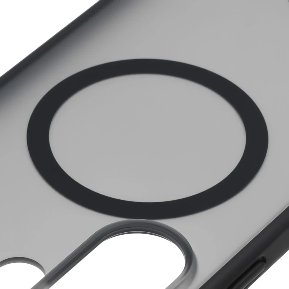 Etui z pierścieniem magnetycznym Bizon Case MatteO do Samsung Galaxy S26 Ultra przydymione-czarne