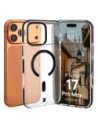 Etui z pierścieniem magnetycznym Bizon Case Marco do Apple iPhone 17 Pro Max przezroczyste z czarną ramką