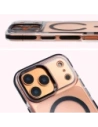 Etui z pierścieniem magnetycznym Bizon Case Marco do Apple iPhone 17 Pro Max przezroczyste z czarną ramką