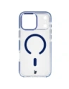 Etui z pierścieniem magnetycznym Bizon Case Marco do Apple iPhone 17 Pro Max przezroczyste z niebieską ramką