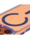 Etui z pierścieniem magnetycznym Bizon Case Marco do Apple iPhone 17 Pro Max przezroczyste z niebieską ramką