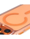 Etui z pierścieniem magnetycznym Bizon Case Marco do Apple iPhone 17 Pro Max przezroczyste z pomarańczową ramką