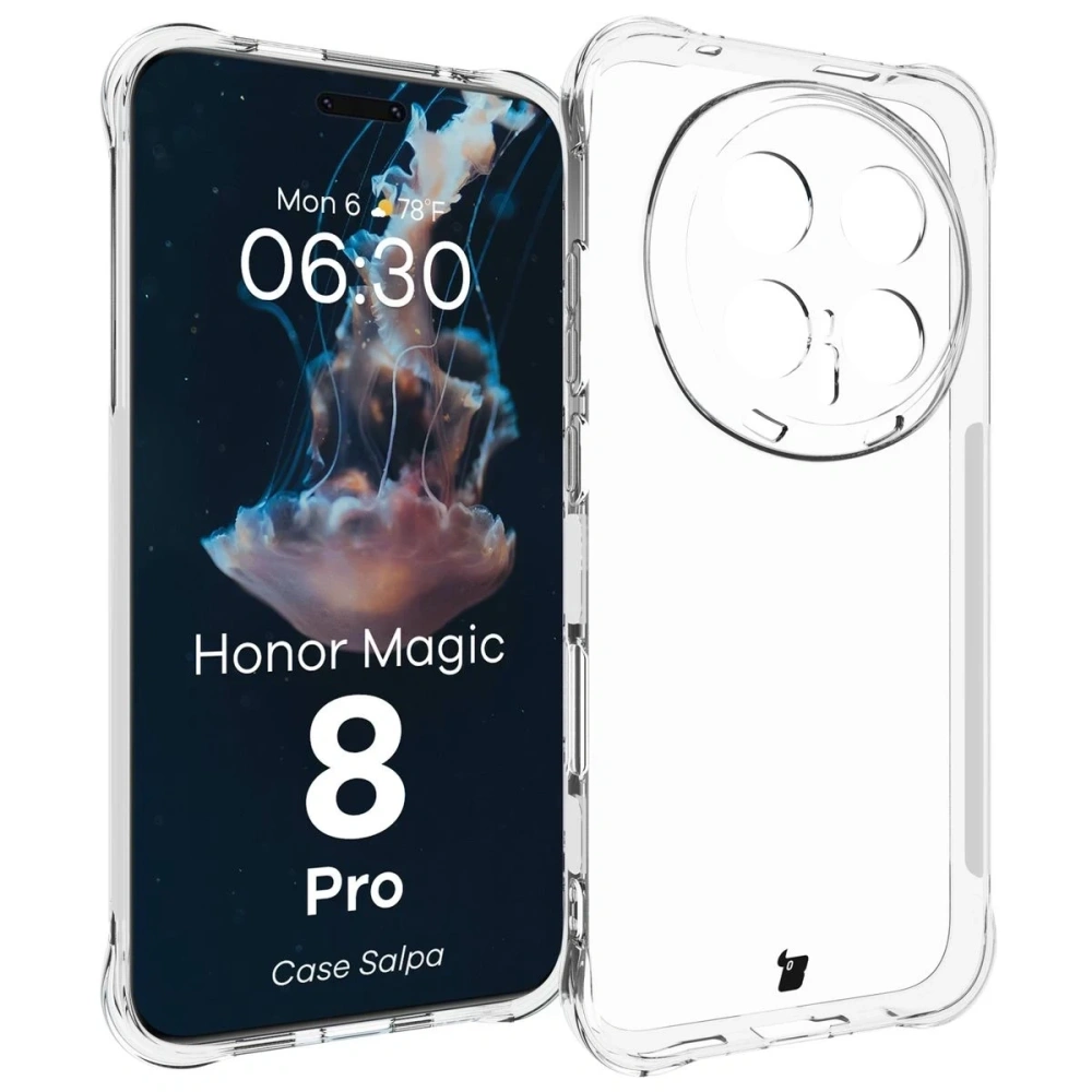 Elastyczne etui Bizon Case Salpa do Honor Magic8 Pro przezroczyste