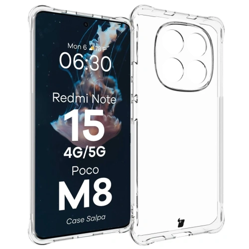 Elastyczne etui Bizon Case Salpa do Xiaomi Redmi Note 15 / POCO M8 5G przezroczyste