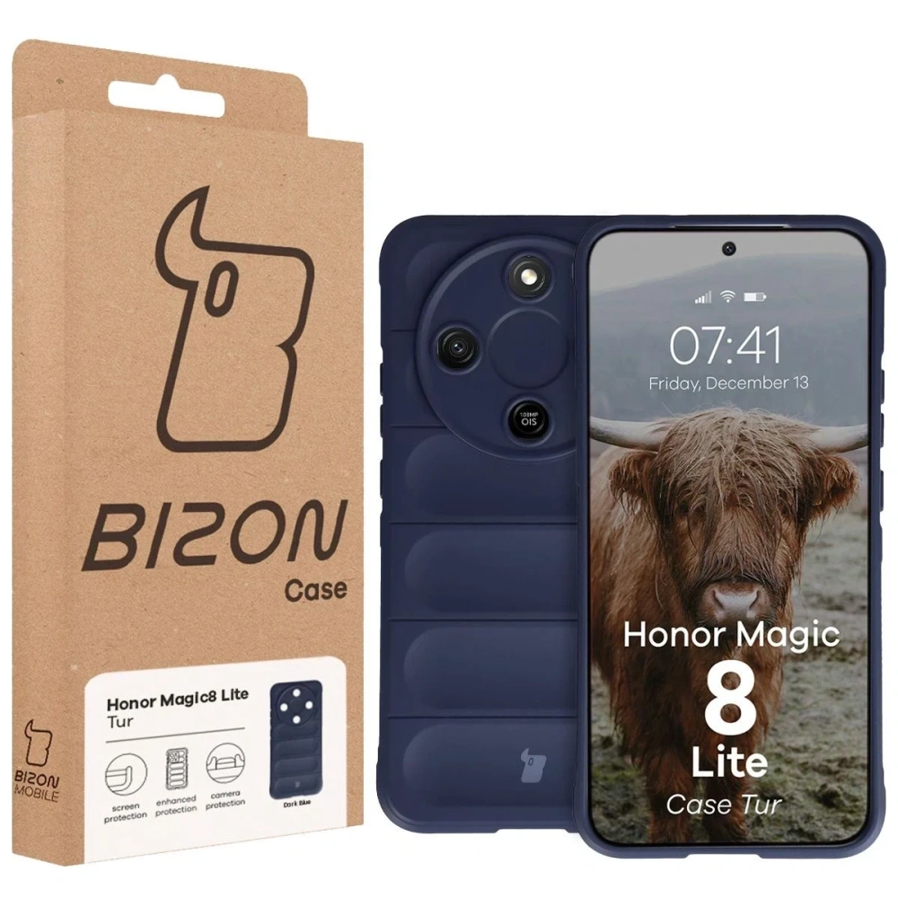 Pancerne etui Bizon Case Tur do Honor Magic8 Lite granatowe