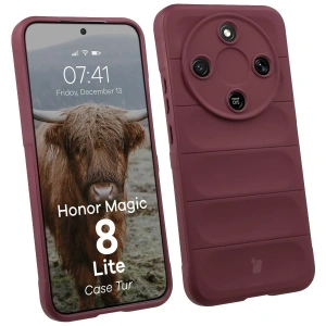 Pancerne etui Bizon Case Tur do Honor Magic8 Lite burgundowe