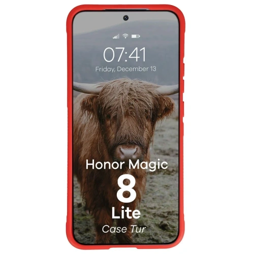 Pancerne etui Bizon Case Tur do Honor Magic8 Lite czerwone
