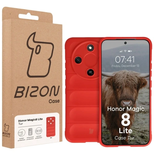Pancerne etui Bizon Case Tur do Honor Magic8 Lite czerwone