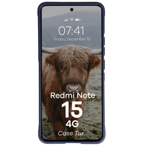 Pancerne etui Bizon Case Tur do Xiaomi Redmi Note 15 4G granatowe