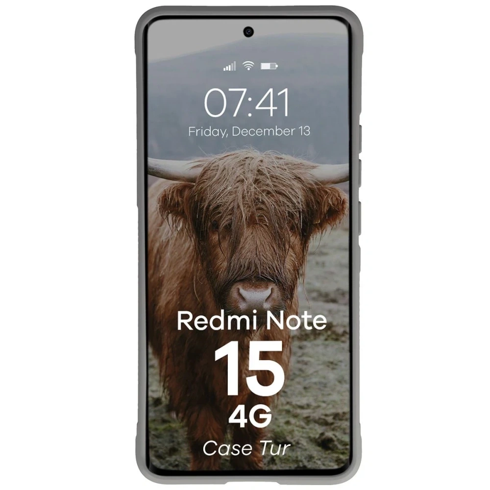 Pancerne etui Bizon Case Tur do Xiaomi Redmi Note 15 4G jasnoszare