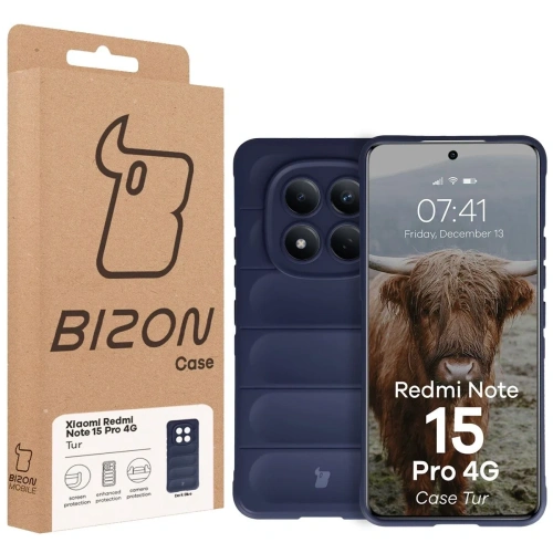 Pancerne etui Bizon Case Tur do Xiaomi Redmi Note 15 Pro 4G granatowe