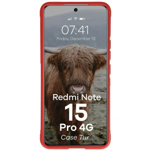 Pancerne etui Bizon Case Tur do Xiaomi Redmi Note 15 Pro 4G czerwone