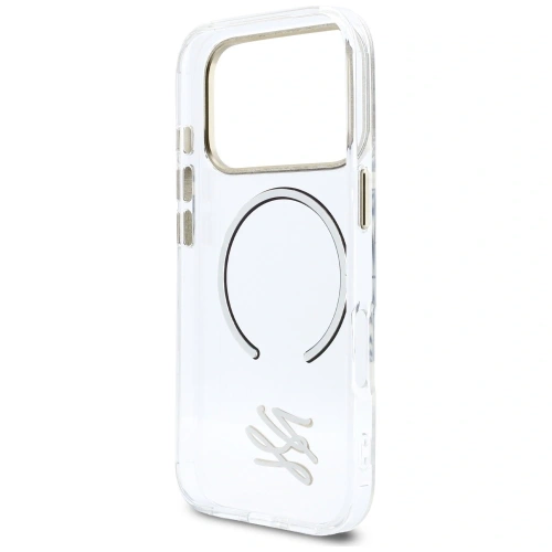 Etui Karl Lagerfeld IML KL Script Logo MagSafe do Apple iPhone 17 Pro przezroczysty