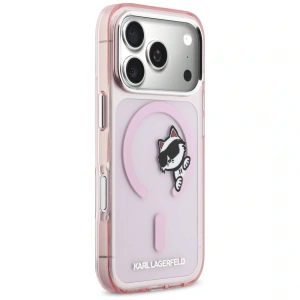 Etui Karl Lagerfeld IML Peekaboo MagSafe do Apple iPhone 17 Pro Max różowy