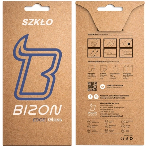 Szkło hartowane Bizon Glass Edge 2 do Samsung Galaxy A57 5G czarna ramka