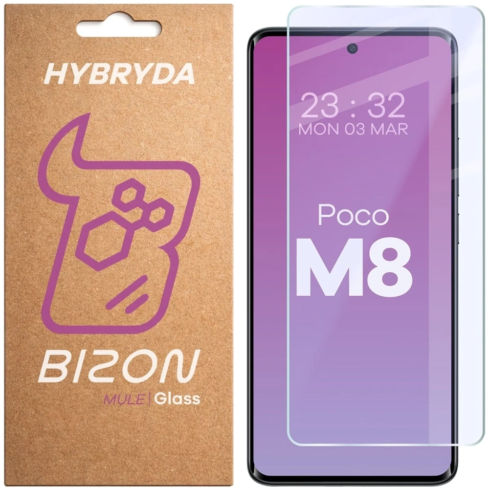 Elastyczne szkło hybrydowe Bizon Glass Mule do Xiaomi POCO M8 5G