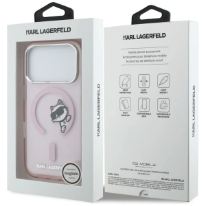 Etui Karl Lagerfeld IML Peekaboo MagSafe do Apple iPhone 17 Pro różowy