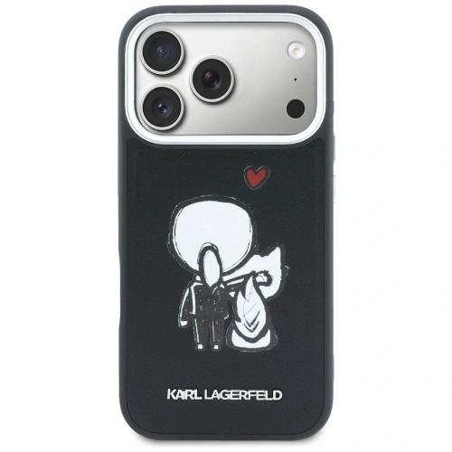 Etui Karl Lagerfeld Karl & Choupette Back Logo MagSafe do Apple iPhone 17 Pro Max czarny