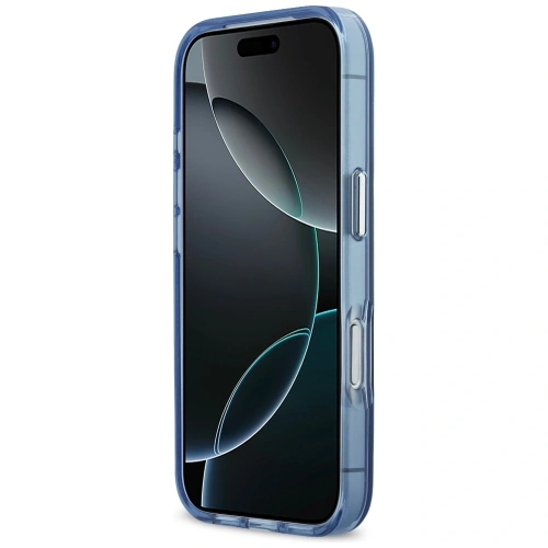 Etui Karl Lagerfeld Karl & Choupette Back MagSafe do Apple iPhone 17 Pro Max niebieski