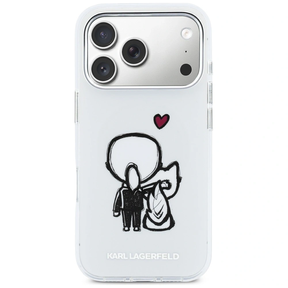 Etui Karl Lagerfeld Karl & Choupette Back MagSafe do Apple iPhone 17 Pro Max przezroczysty