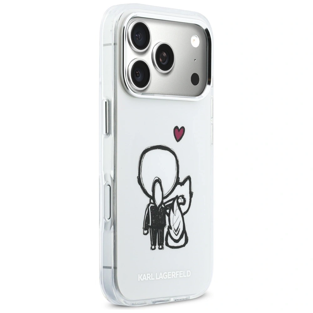 Etui Karl Lagerfeld Karl & Choupette Back MagSafe do Apple iPhone 17 Pro Max przezroczysty