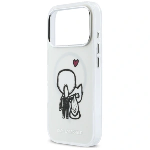 Etui Karl Lagerfeld Karl & Choupette Back MagSafe do Apple iPhone 17 Pro Max przezroczysty
