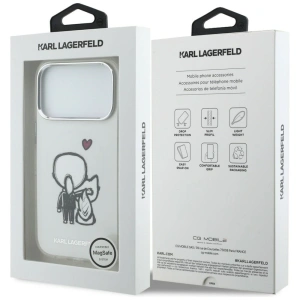 Etui Karl Lagerfeld Karl & Choupette Back MagSafe do Apple iPhone 17 Pro Max przezroczysty