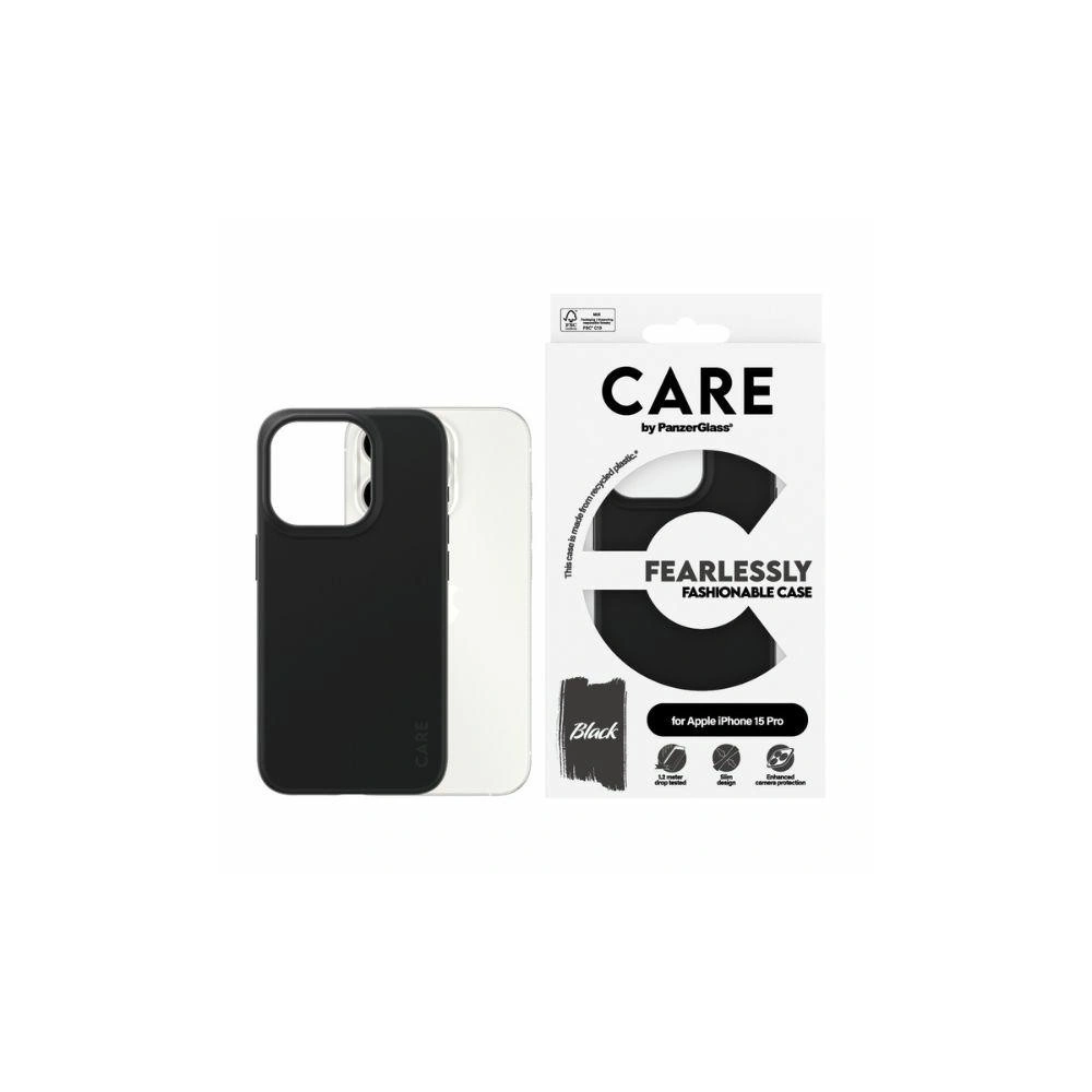 [CR] Etui CARE by PanzerGlass Fearlessly Fashionable Case Apple iPhone 15 Pro czarny/black