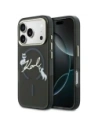 Etui Karl Lagerfeld IML Choupettes Karl Script Logo MagSafe do Apple iPhone 17 Pro Max czarny