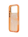 Etui Karl Lagerfeld IML Choupettes Karl Script Logo MagSafe do Apple iPhone 17 Pro Max pomarańczowy