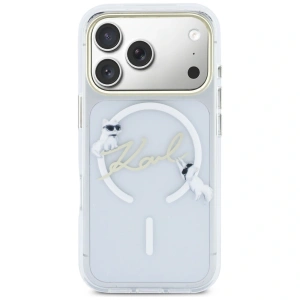 Etui Karl Lagerfeld IML Choupettes Karl Script Logo MagSafe do Apple iPhone 17 Pro Max przezroczysty
