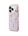 Etui Karl Lagerfeld IML Choupettes Karl Script Logo MagSafe do Apple iPhone 17 Pro Max różowy