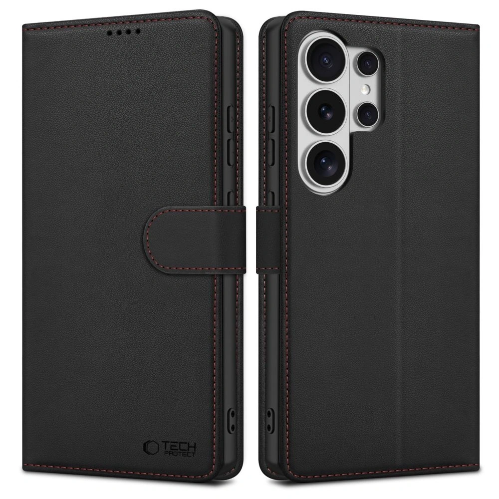Etui Tech-Protect Wallet do Samsung Galaxy S26 Ultra Black/red