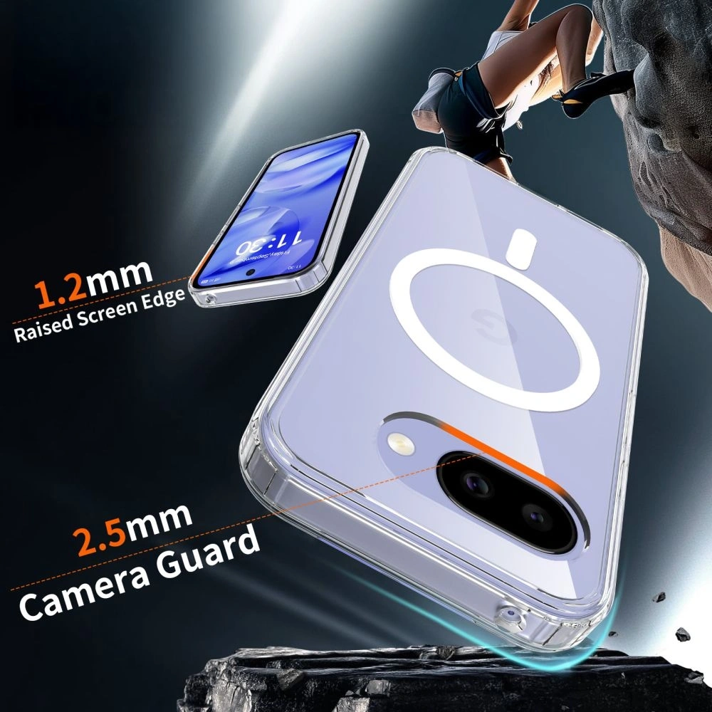 Etui Tech-Protect Flexair Hybrid MagSafe do Google Pixel 10a Clear